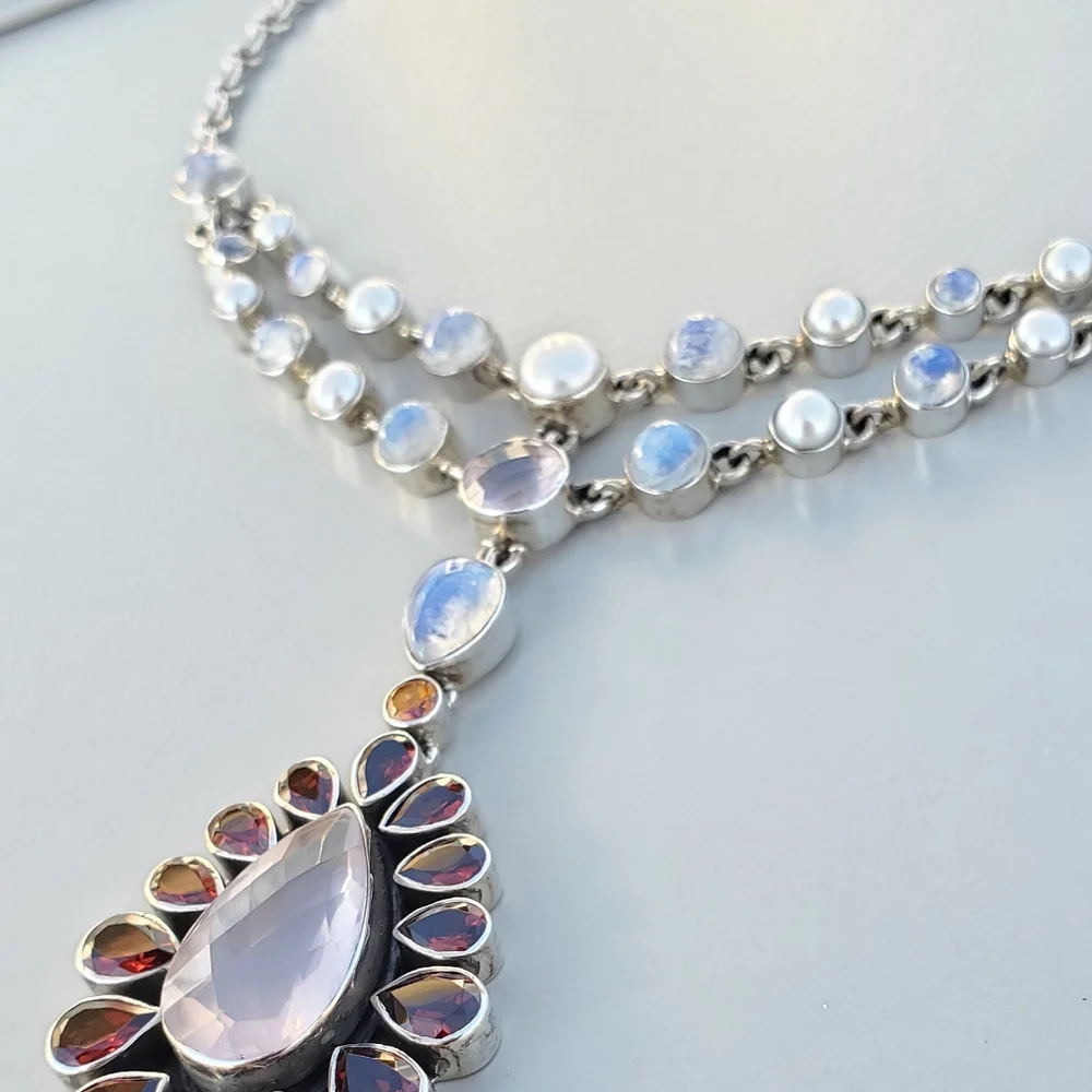 Nicky Butler Limited RAJ Collection Multi Gemstone NB Necklace Sterling #28/75 - Picture 12 of 16